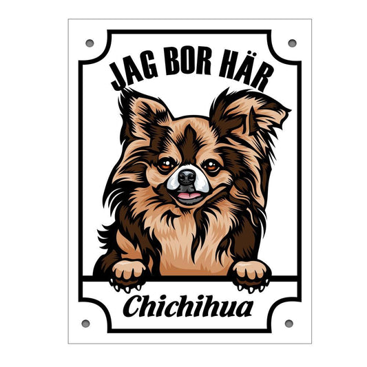 Plåtskylt Chichihua Kikande hund skylt