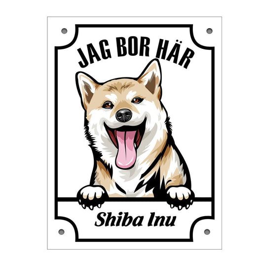 Plåtskylt Shiba inu  Kikande hund skylt - Highstreet.se