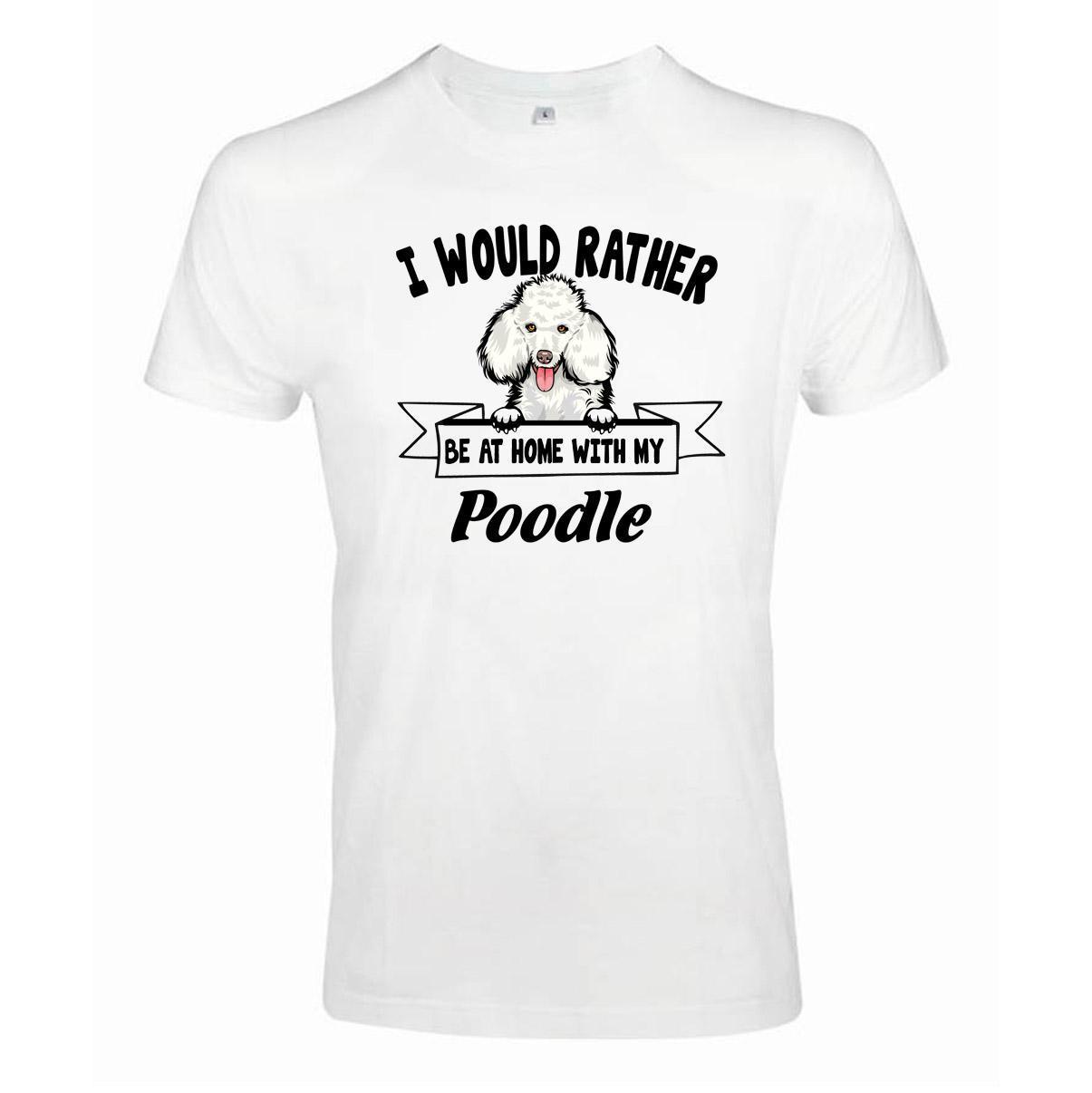 Poodle kikande hund t-shirt - Rather be with... - Highstreet.se