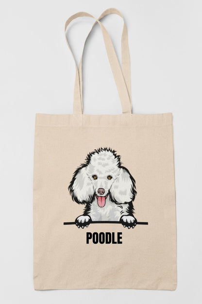 Poodle tygkasse hund shopping väska Tote bag pudel
