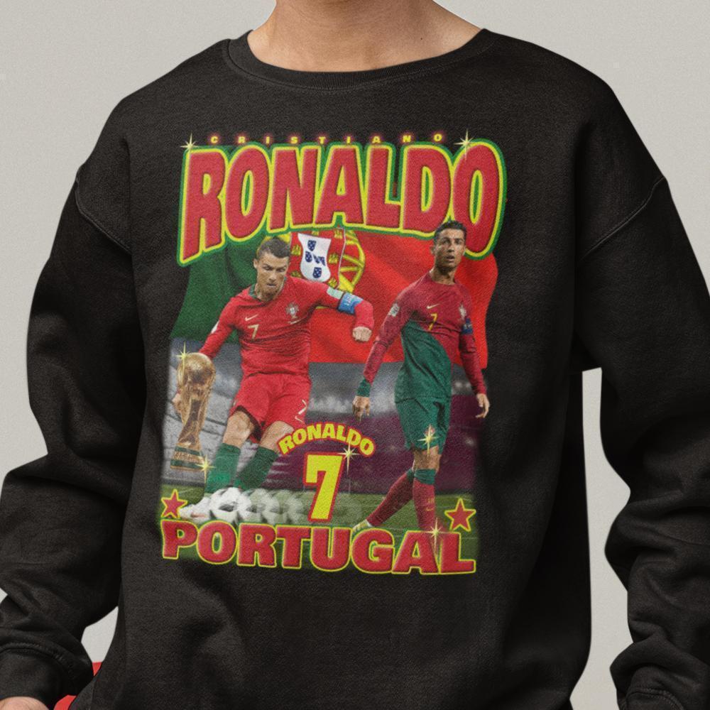 Ronaldo Sweatshirt - Portugal spelare tröja svart