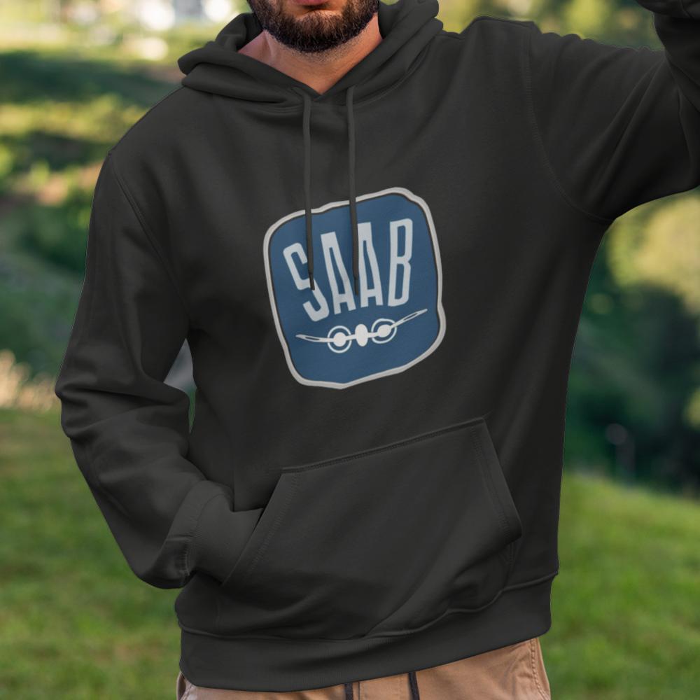 SAAB klassisk design huvtröja hoodie - Highstreet.se