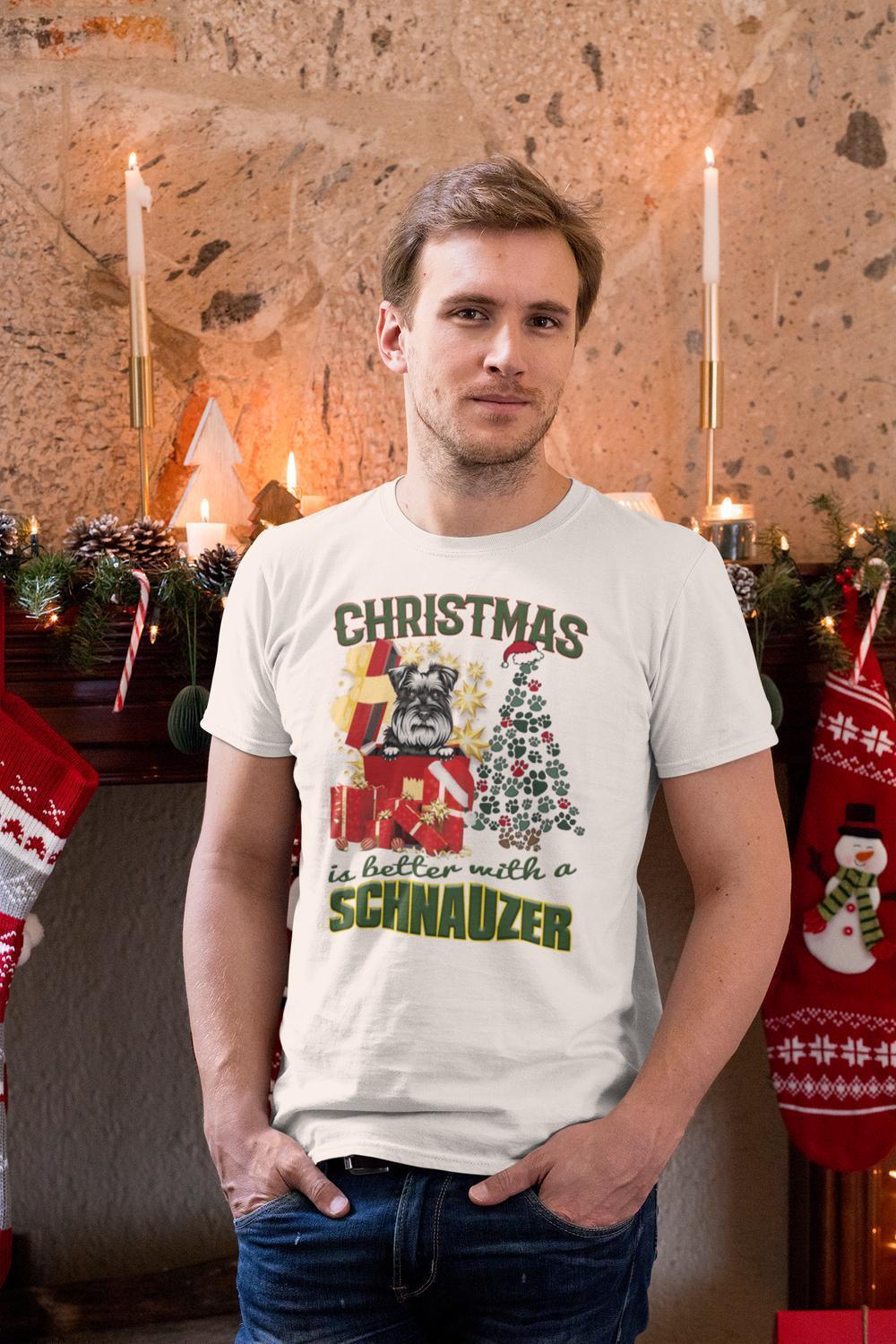 Schnauzer dog t-shirt - Christmas is better with a ... - Highstreet.se