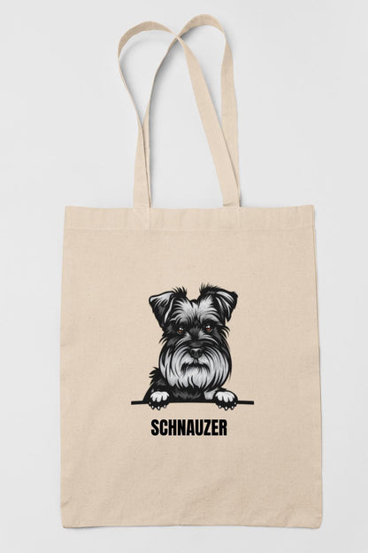 Schnauzer tygkasse hund shopping väska Tote bag