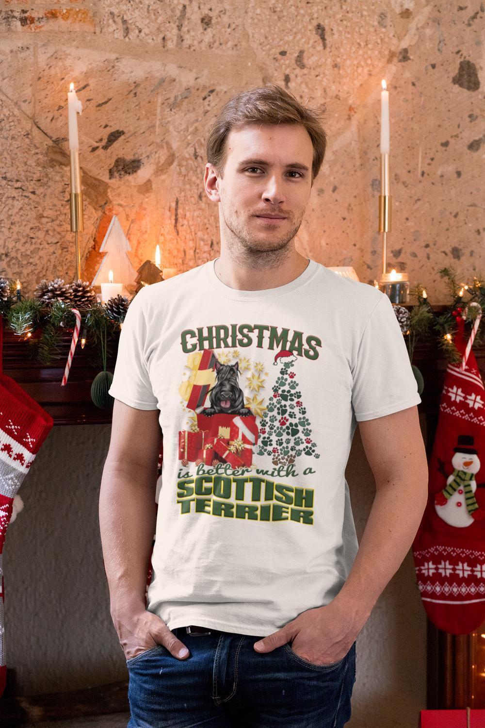 Scottish Terrier dog t-shirt - Christmas is better with a ... - Highstreet.se