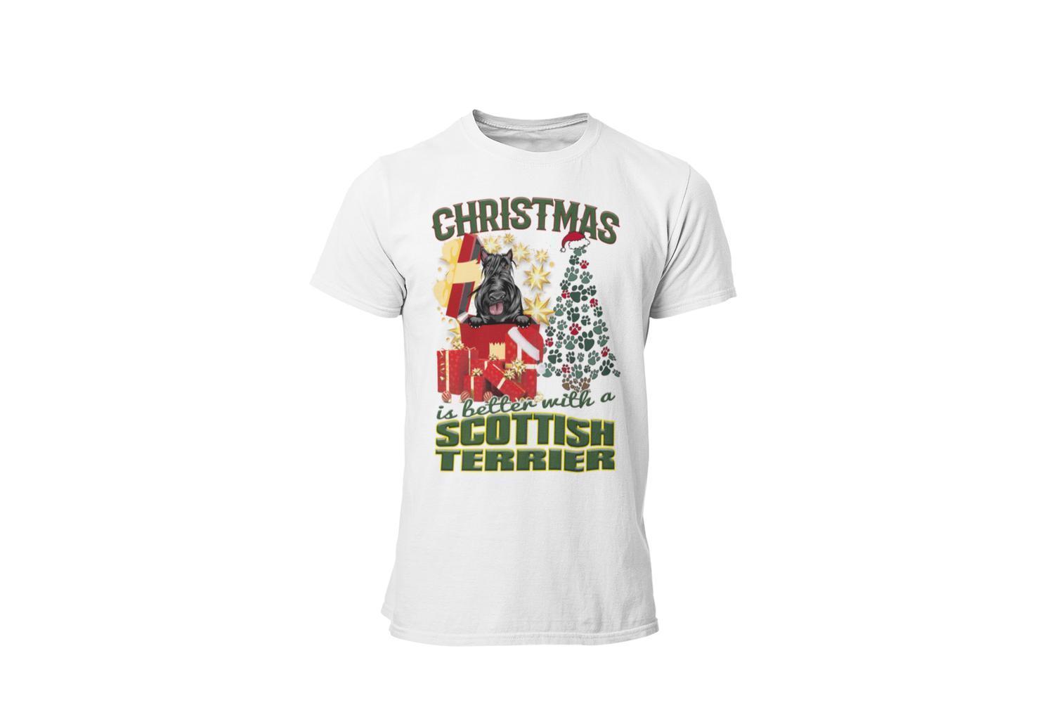 Scottish Terrier dog t-shirt - Christmas is better with a ... - Highstreet.se