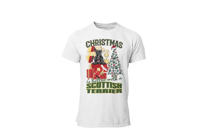 Scottish Terrier dog t-shirt - Christmas is better with a ... - Highstreet.se