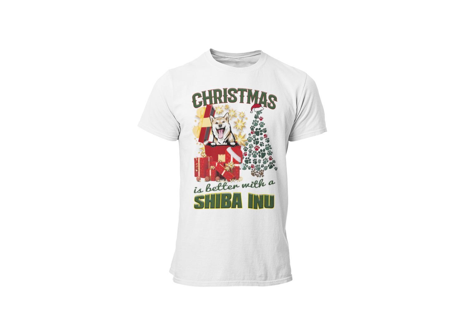 Shiba Inudog t-shirt - Christmas is better with a ... - Highstreet.se