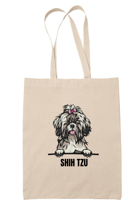 Shih Tzu tygkasse hund shopping väska Tote bag