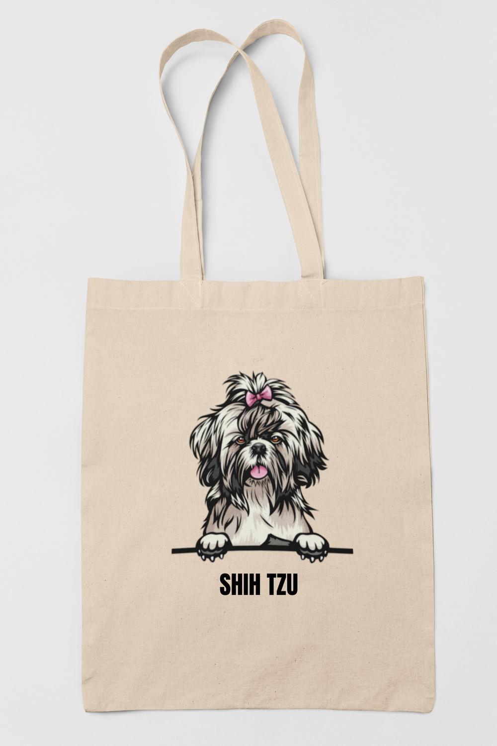 Shih Tzu tygkasse hund shopping väska Tote bag