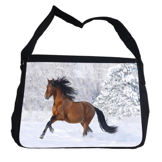 skolväska med häst foto messenger bag