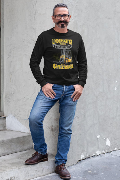 Splash gaffeltruck Sweatshirt - Underskatta aldrig gubbe svart - Highstreet.se