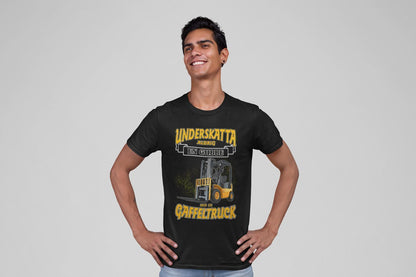 Svart T-shirt underskatta aldrig en gubbe med en gaffeltruck - Highstreet.se