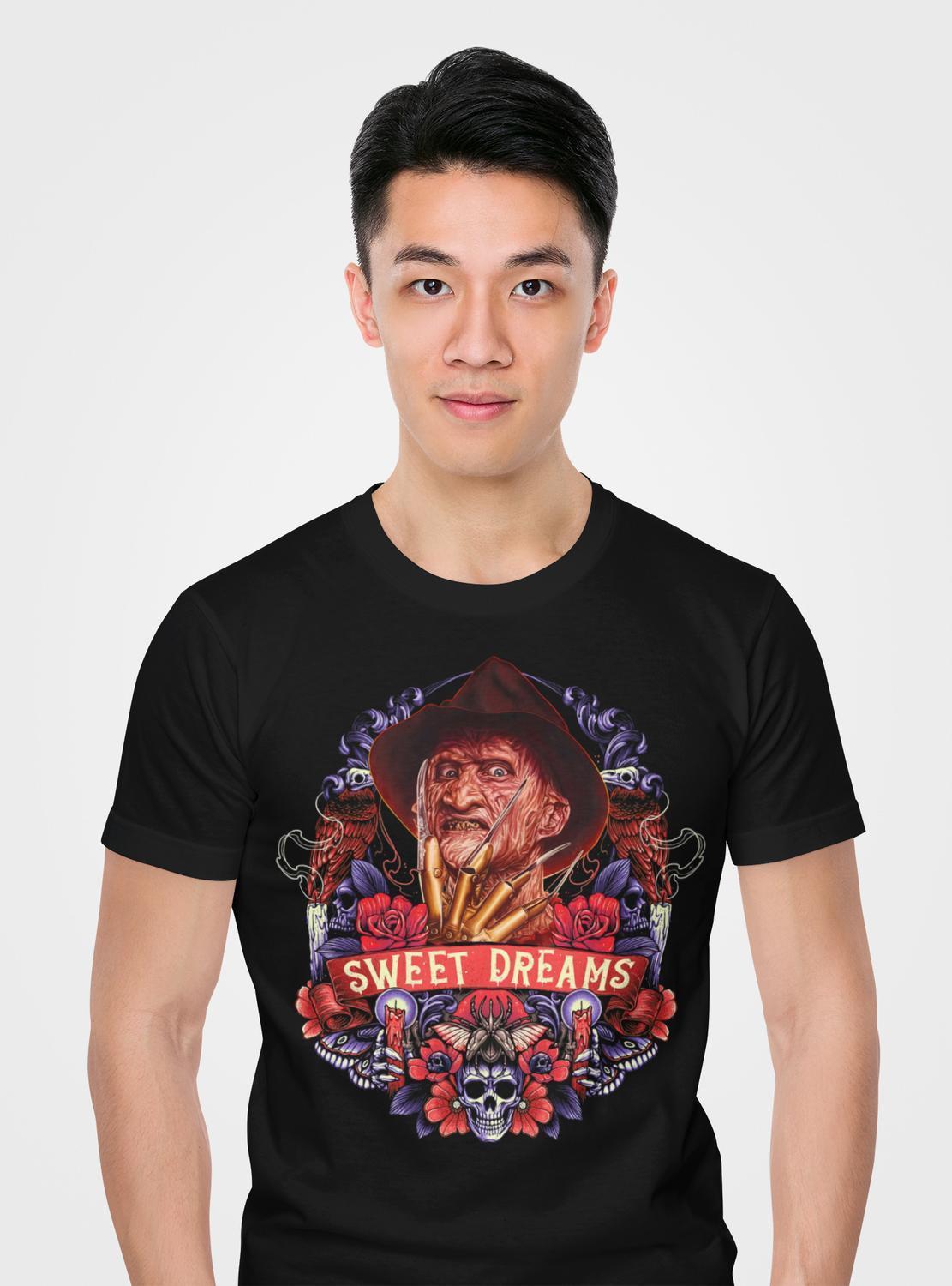 Svart skräckfilm t-shirt  Freddy Krueger - sweet dreams - Highstreet.se