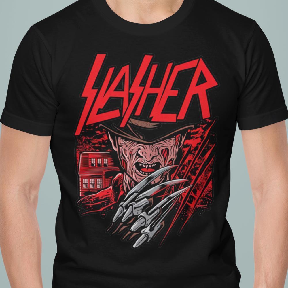 Svart skräck t-shirt Freddy Krueger  Elm Street slasher - Highstreet.se