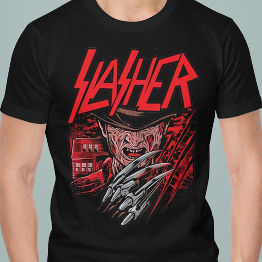 Svart skräck t-shirt Freddy Krueger  Elm Street slasher - Highstreet.se