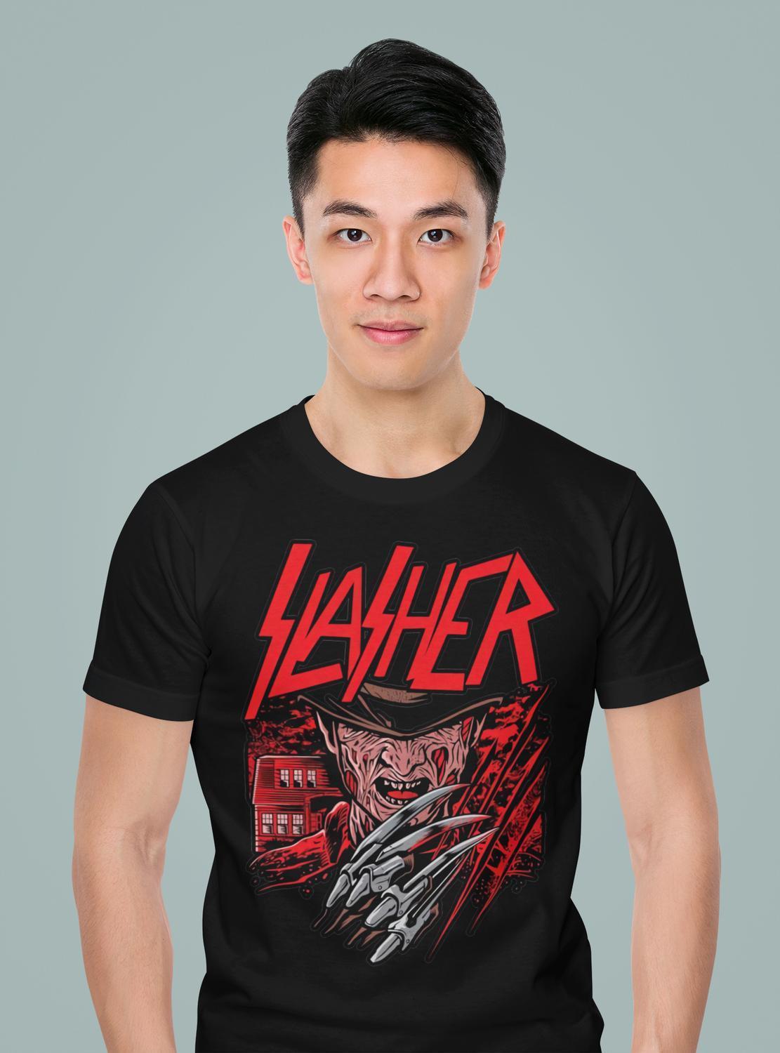 Svart skräck t-shirt Freddy Krueger  Elm Street slasher - Highstreet.se