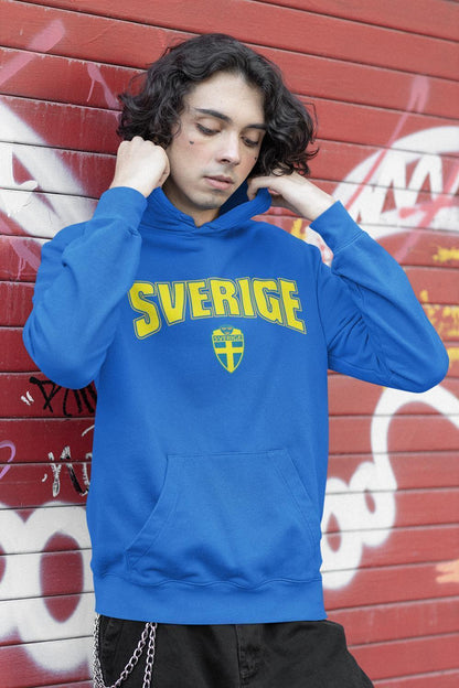 Sverige Hoodie blå - Huvtröja - Sverige fotboll hoodie - Highstreet.se