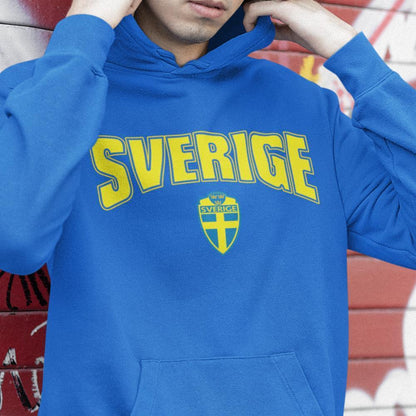 Sverige Hoodie blå - Huvtröja - Sverige fotboll hoodie - Highstreet.se
