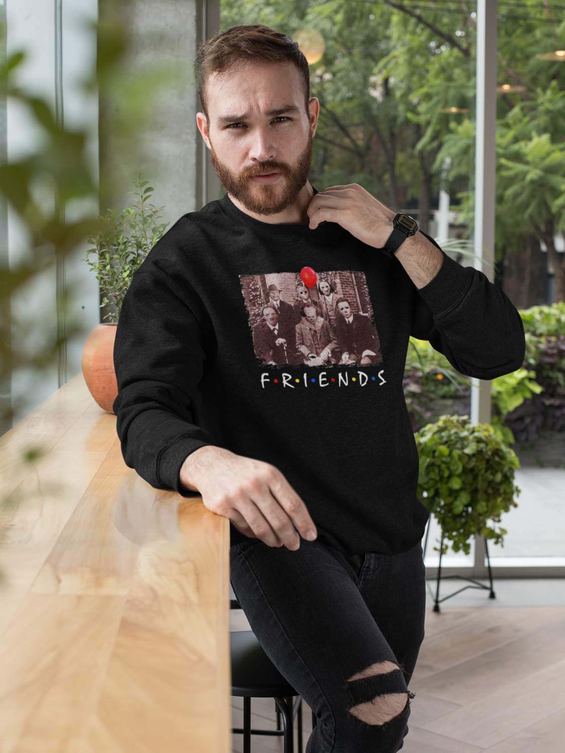Sweatshirt till halloween med Pennywise, Jigsaw & friends - Highstreet.se