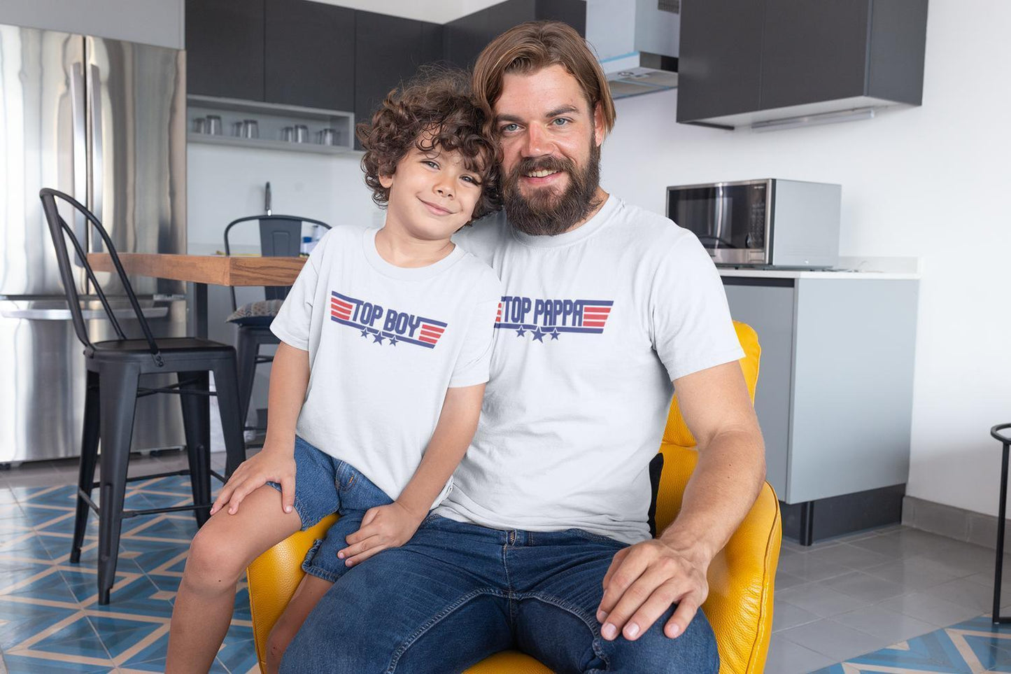 Top Boy vit t-shirt med coolt tryck fram
