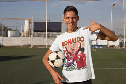 T-shirt REA Ronaldo Portugal United sportströja tryck fram & Bak - Highstreet.se