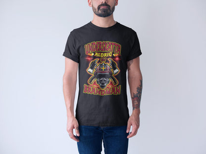 Underskatta aldrig en brandman T-shirt svart eld design - Highstreet.se