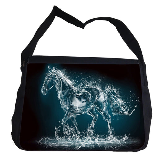 skolväska med häst design messenger bag