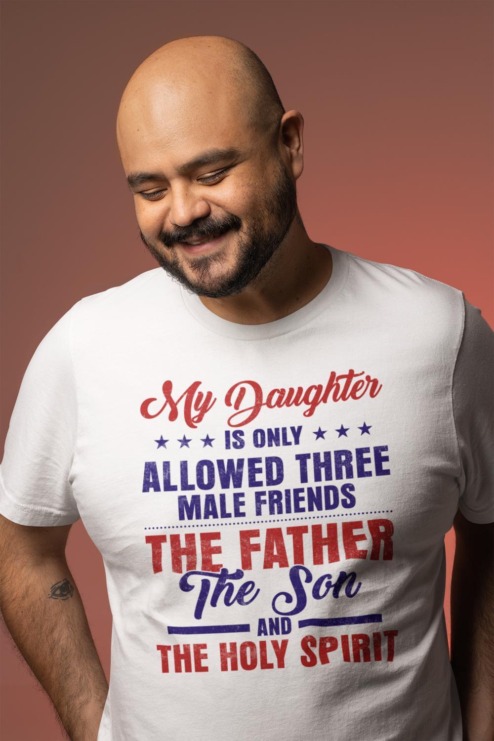Vit pappa t-shirt . Daughter 3 male friends only tröja - Highstreet.se