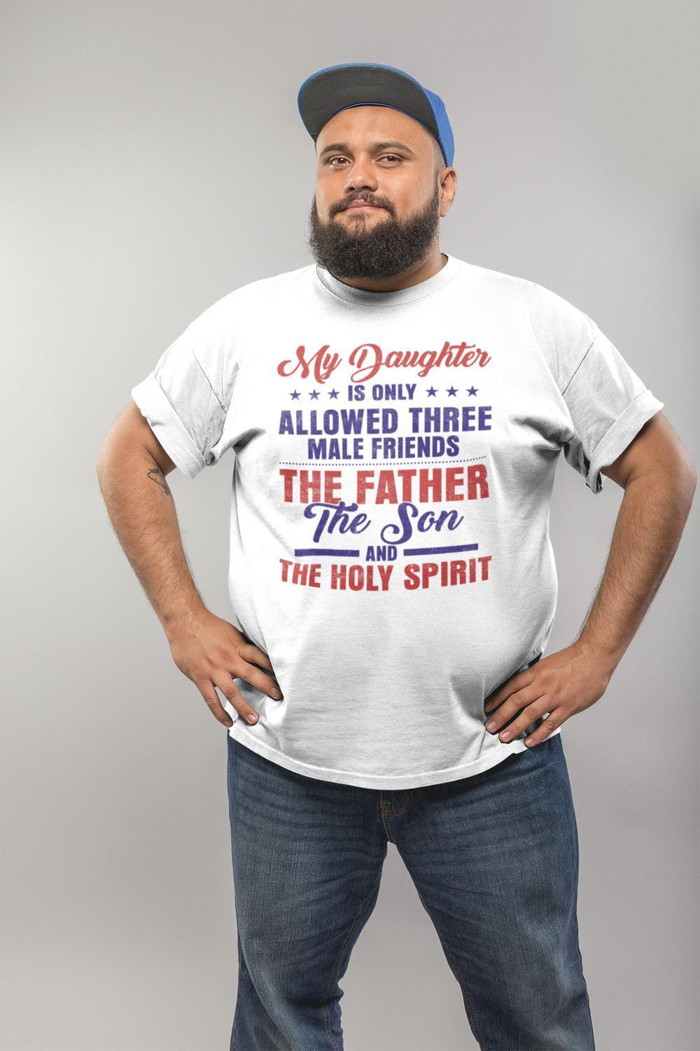 Vit pappa t-shirt . Daughter 3 male friends only tröja - Highstreet.se