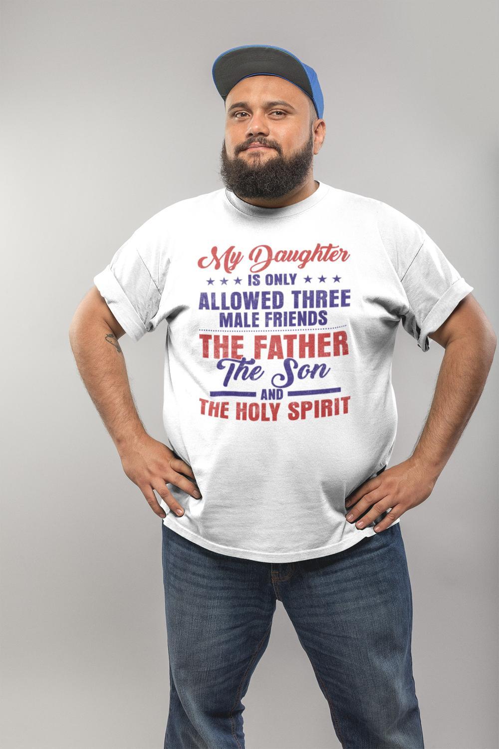 Vit pappa t-shirt . Daughter 3 male friends only tröja - Highstreet.se