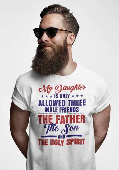Vit pappa t-shirt . Daughter 3 male friends only tröja - Highstreet.se