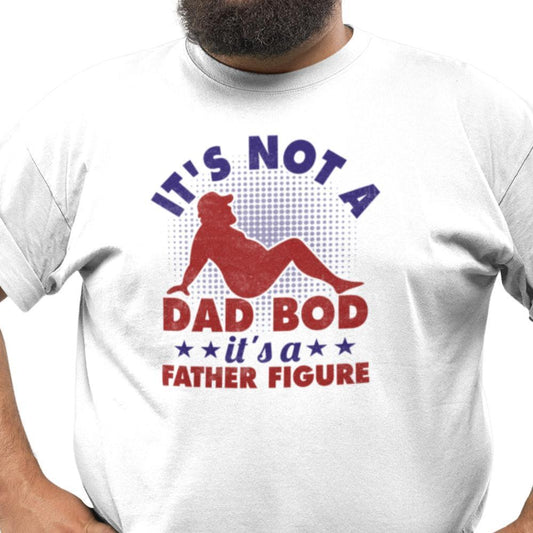 Vit pappa t-shirt . Not a dad bod - Father figure - Highstreet.se