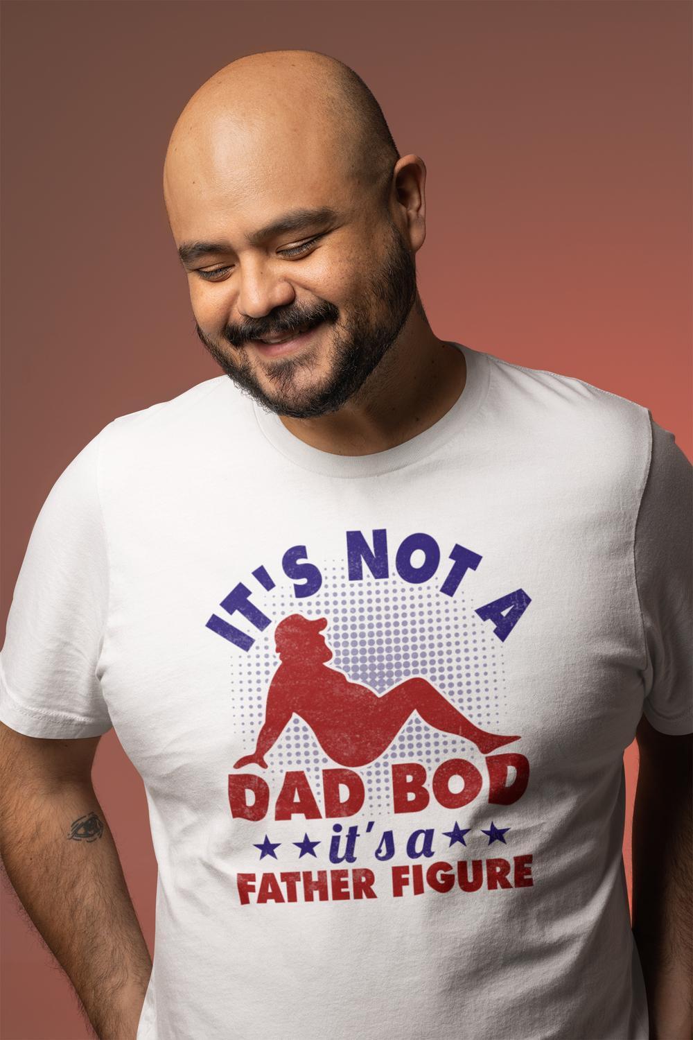 Vit pappa t-shirt . Not a dad bod - Father figure - Highstreet.se