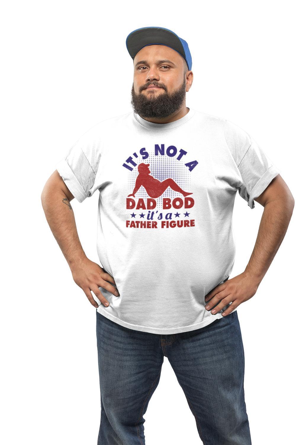 Vit pappa t-shirt . Not a dad bod - Father figure - Highstreet.se