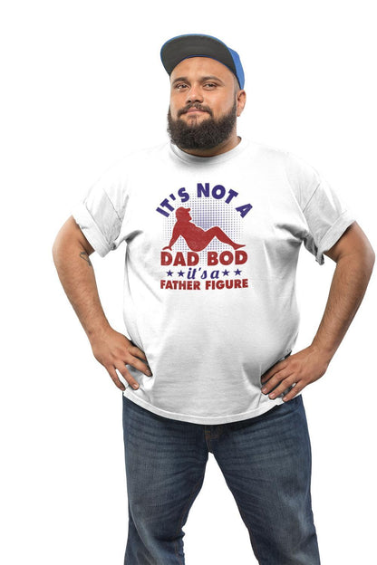 Vit pappa t-shirt . Not a dad bod - Father figure - Highstreet.se