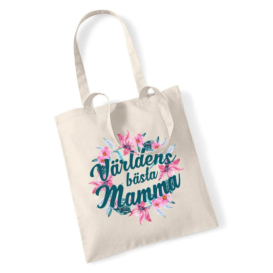 Världens bästa Mamma shopping väska - Tote bag tygkasse - Highstreet.se