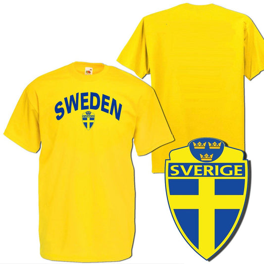 Sverige t-shirt med sweden tryck & logo