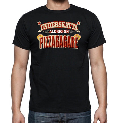 Yrkes pizzabagare T-shirt  - Underskatta aldrig en pizzabagare - Highstreet.se