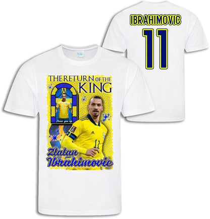 Zlatan Ibrahimovic Sverige  t-shirt med Return of the king tryck - Highstreet.se
